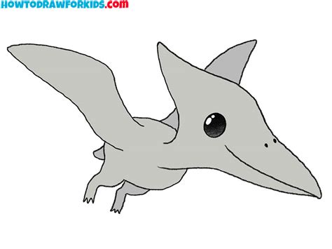 How to Draw a Pterodactyl - Easy Drawing Tutorial For Kids