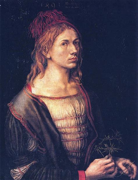 Self Portrait at 22 by Albrecht Durer - Hand Painted Oil Painting Renaissance Kunst, High ...