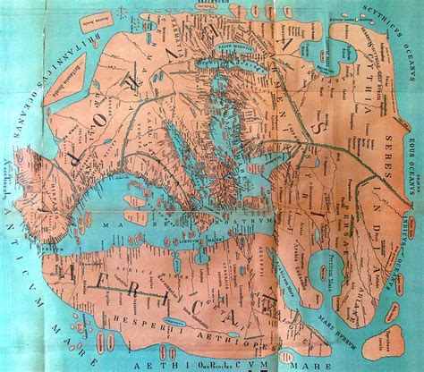 Map of the world from 1st century AD Rome. Could be used as primary source to teach beliefs of ...