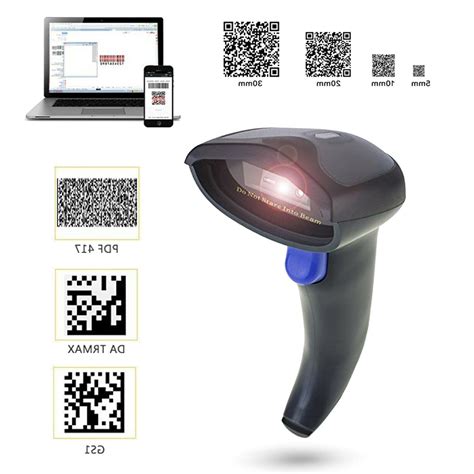 QR Barcode Scanner Handheld Automatic USB Wireless/Wired 1D