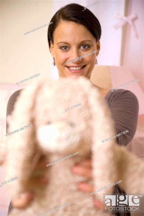 Pregnant women with Stuffed Animals, Stock Photo, Picture And Rights ...