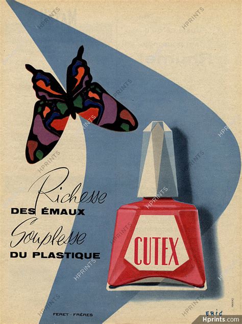 Cutex 1955 Butterfly, Signed ERIC — Cosmetics