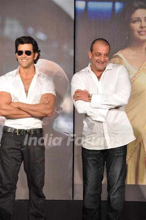 Sanjay Dutt and Hrithik Roshan at 'Agneepath' trailer launch event at JW.Mariott Photo