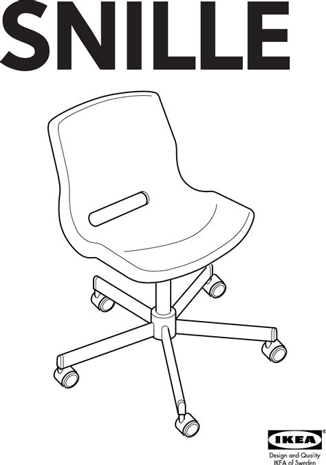 Ikea Snille Swivel Chair Frame Assembly Instruction