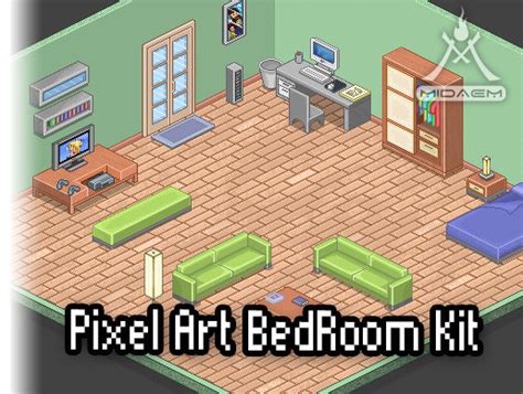 Pixel Art Bedroom Kit | 2D 环境 | Unity Asset Store