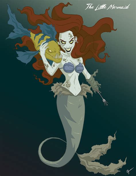 Disney Princesses Reveal Their Dark Sides In Creepy Illustrations By ...