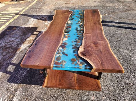 Beautiful epoxy resin river & waterfall tables, Crafted in NJ | Epoxy table top, Resin table ...