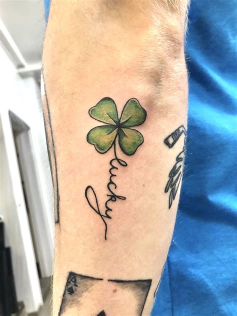 Four leaf clover tattoo tattooed by @jaskalahti | Clover tattoos, Shamrock tattoos, Four leaf ...