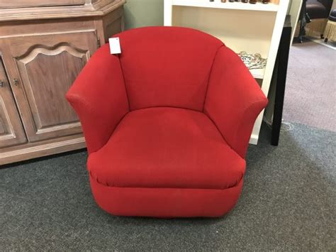 Red Swivel Chair, as is - Round The House