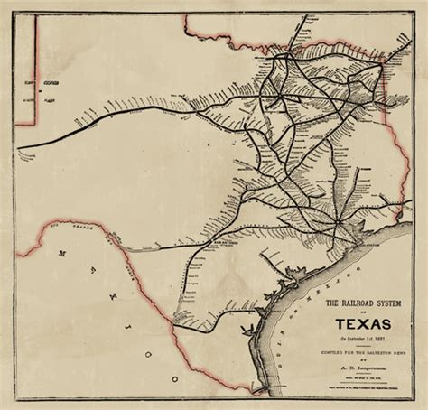 The Railroad System of Texas - 1881 – Copano Bay Press