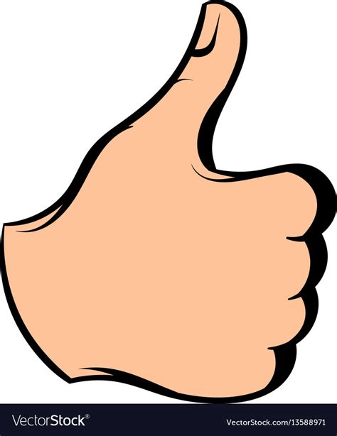 Thumb up icon cartoon Royalty Free Vector Image