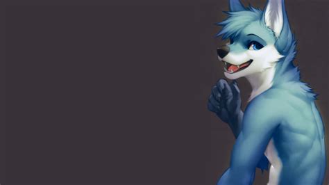 Blue wolf character, furry, Anthro, falvie HD wallpaper | Wallpaper Flare