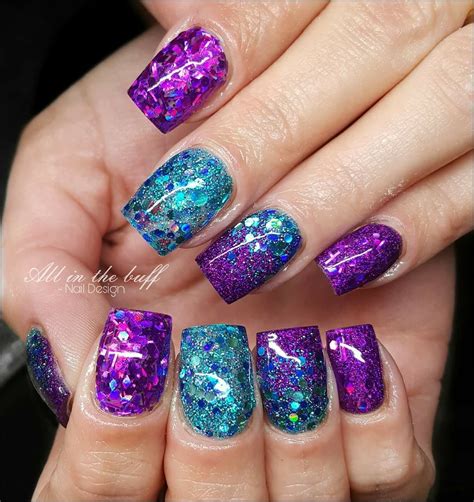 Pin by Julie Redmond on Glitter nails | Purple glitter nails, Purple nails, Sparkly nails