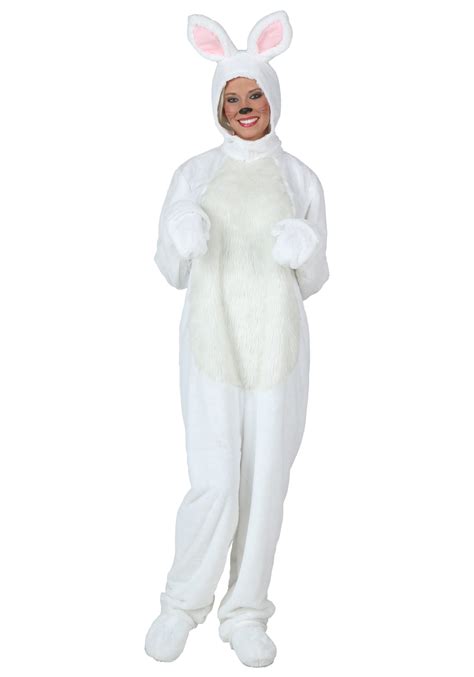 Adult Plus Size White Bunny Costume