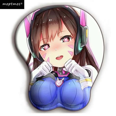 Overwatch D.VA Silicon Gel 3D Mouse Pad Anime Mouse pad Ergonomic ...