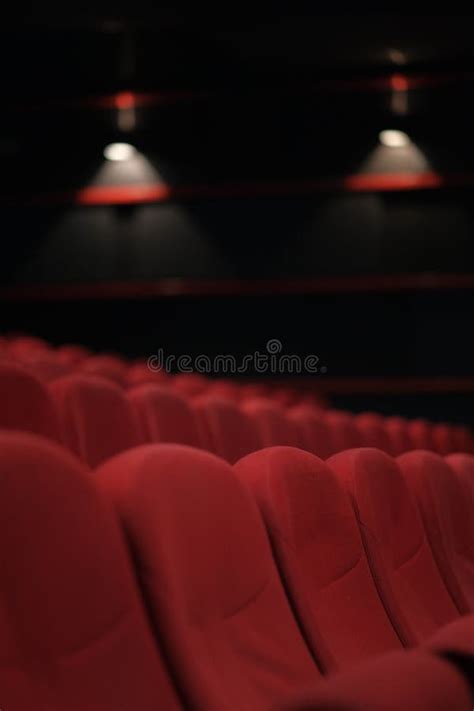 Empty Cinema Hall with Red Seats. Movie Theatre Stock Image - Image of ...