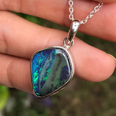 Boulder Opal Necklace by SignatureOpal on Etsy | Australian opal jewelry, Opal, Boulder opal
