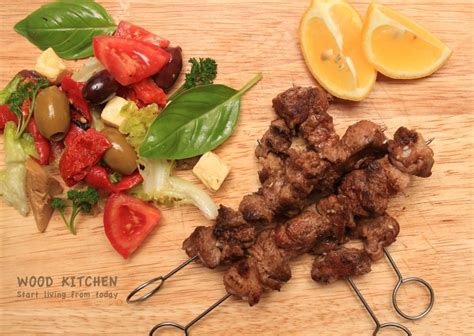 Lamb Skewers | wood kitchen