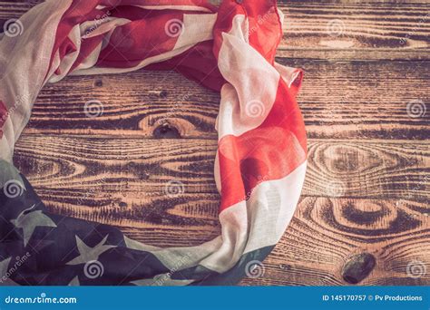 Patriotic Symbols. American Flag on an Old Wooden Background Stock Image - Image of close ...