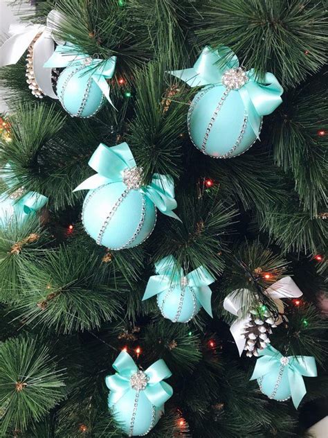 Christmas ornaments set Tiffany christmas ornament Turquoise christmas ornaments Tiffany ...