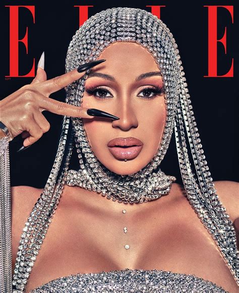 Cardi B is the Stunning Face on the Cover of Elle Magazine USA’s ...