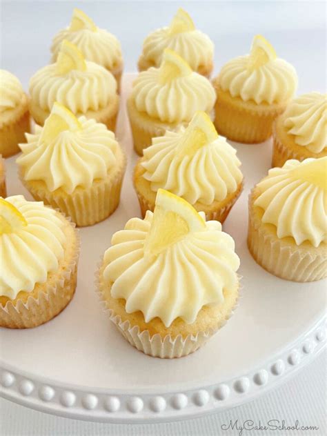 Lemon Cupcakes with Lemon Cream Cheese Frosting - My Cake School