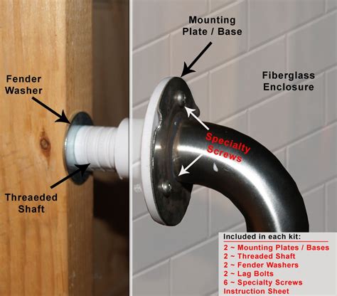 How to install grab bars into Fiberglass Showers and Tubs.