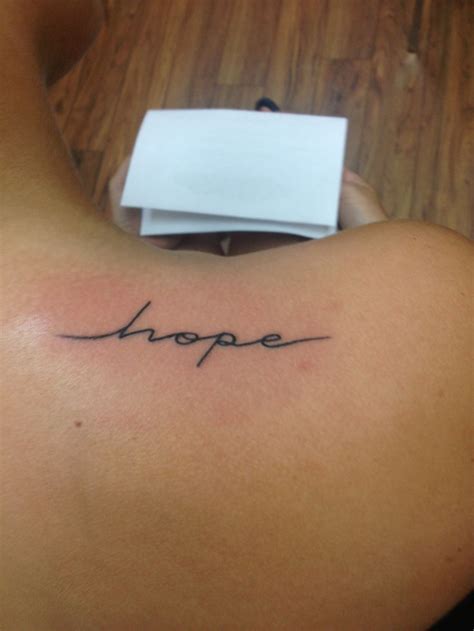 Hope tattoo! #hope #faith love this font | Hope tattoo, Writing tattoos ...