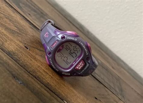 TIMEX IRONMAN LADIES Triathlon Digital Quartz Indiglo Watch Purple .#4.11 $6.50 - PicClick