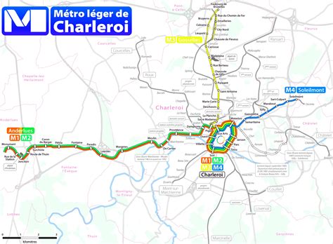 Charleroi metro map