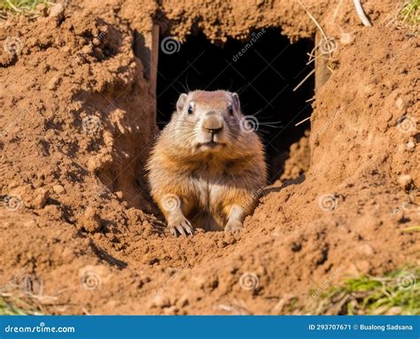 Groundhog stock illustration. Illustration of dwelling - 293707671