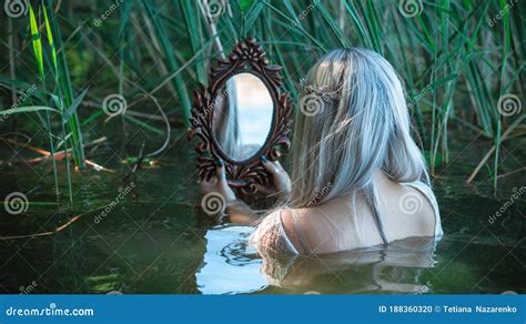 Pagan Rituals in Lake, Young Woman in White Stock Photo - Image of psychic, holiday: 188360320