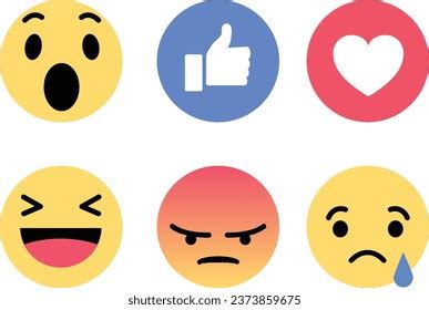 Emoticons Comment Social Media Facebook Chat Stock Vector (Royalty Free) 2373859675 | Shutterstock