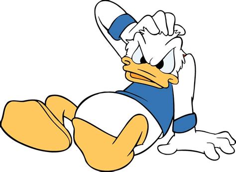 Classic cartoon style clip art image of donald duck Free Vector / 4Vector