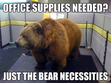 Office supplies needed? Just the bear necessities - Office Grizzly ...