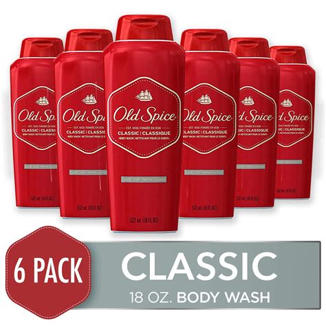 Old Spice Body Wash for Men, Classic Scent, 18 Fl Oz (Pack of 6) - Walmart.com - Walmart.com