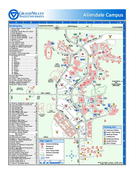 Gvsu Allendale Campus Map | World Map Gray