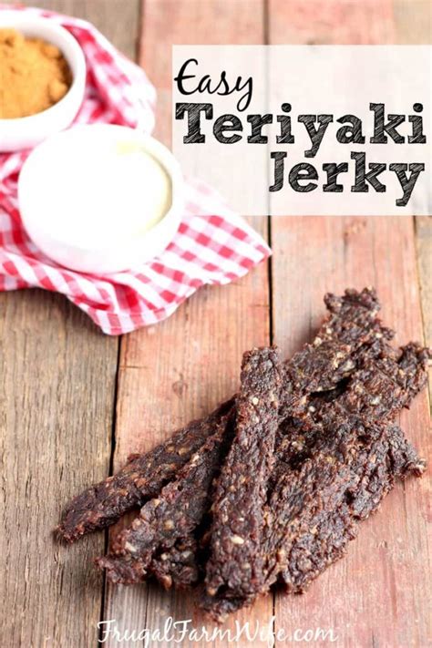 Teriyaki Venison Jerky Recipe - The Frugal Farm Wife