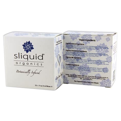 Sliquid Organics Lube Cube (12 Foil Packs) - SutraVibes