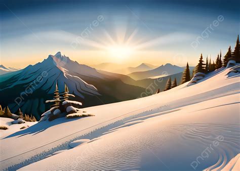 Sunshine In Winter Snow Mountains Beautiful Nature High Quality Wallpaper Background, Wallpaper ...