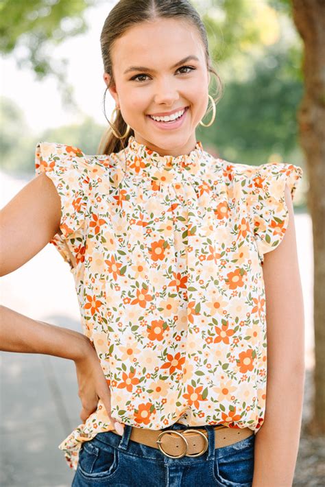 Sooner Than Later Mustard Yellow Floral Blouse – Shop the Mint