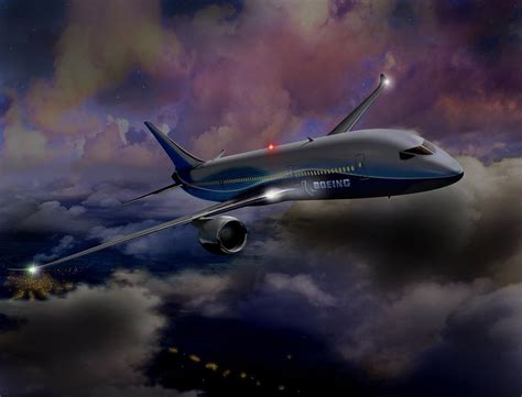 Boeing 787 Dreamliner | Boeing, Aircraft, Night background