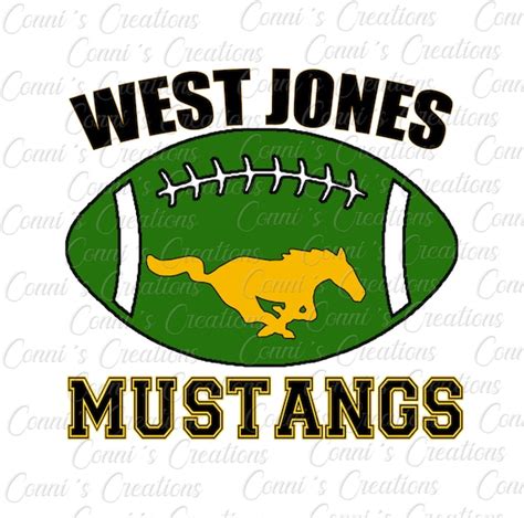 West Jones Mustangs Sublimation Digital Design png | Etsy