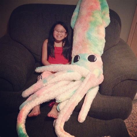 E with our giant plush squid. Made by One Sweet Stitch | Giant plush ...