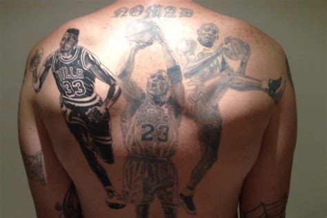 Man Has Massive Scottie Pippen, Michael Jordan and Dennis Rodman Back Tattoos | Bleacher Report