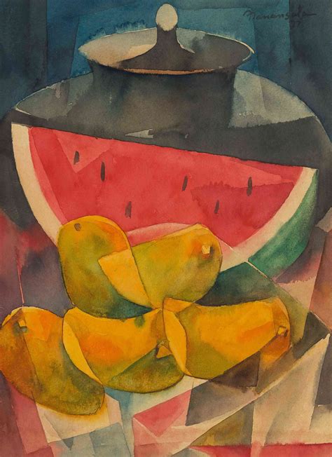 Vicente Manansala (1910–1981) - Still Life with Watermelon and Mangoes