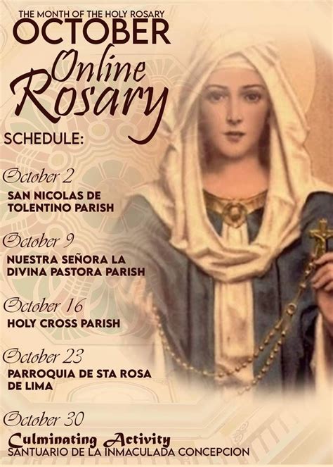 OCTOBER | MONTH OF THE MOST HOLY ROSARY As the month of October opens ...