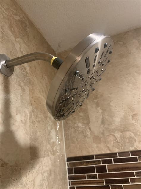 Shower head leaking from face of shower head : r/Plumbing