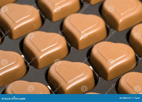 Chocolate hearts stock image. Image of chocolate, sweets - 4003147