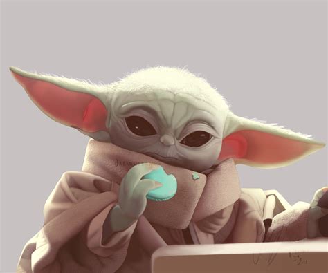 Practicing my art skills with the cute Baby Grogu [Digital Art] | /r/BabyYoda | Baby Yoda ...